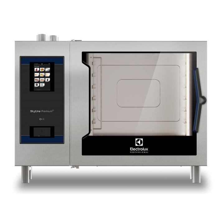 SkyLine PremiumS<br>FORNO SKYLINE PREMIUMS EVOLUTION 6 GN 2/1 - ELETTRICO - BOILER AISI 316L - TRIPLO VETRO - CERNIERA A SINISTRA