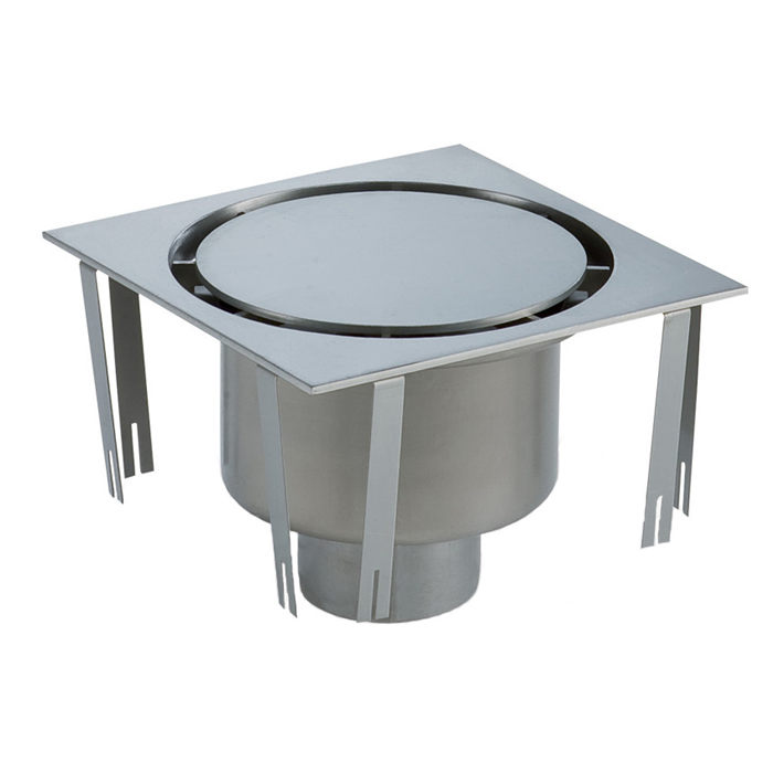 Floor Drains and Collecting Tanks<br>Floor Drain with Stainless Steel Top - Vertical outlet 300x300 mm