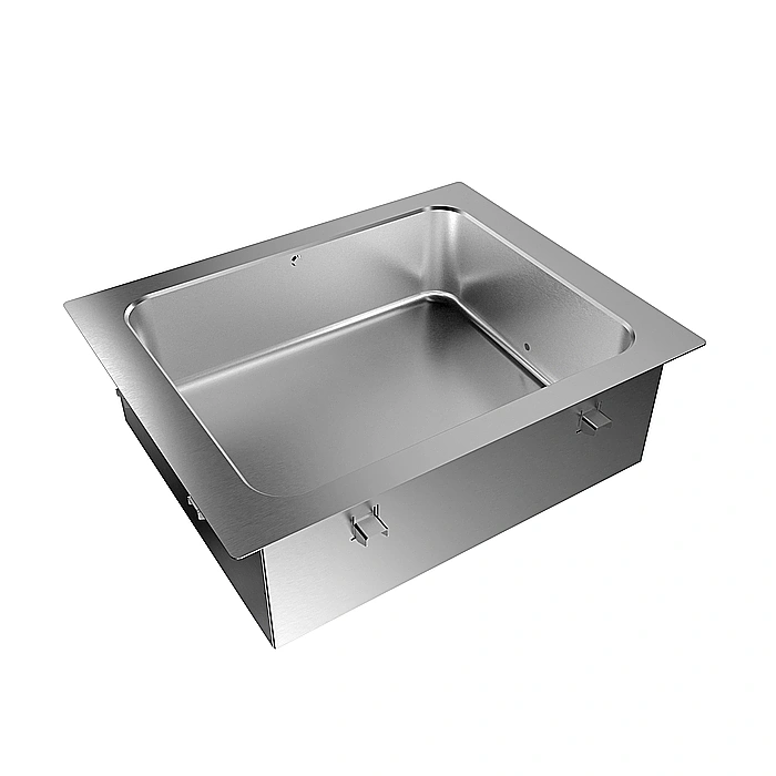 Drop-in<br>Bagnomaria da incasso, ad acqua, con una vasca per 2 bacinelle GN