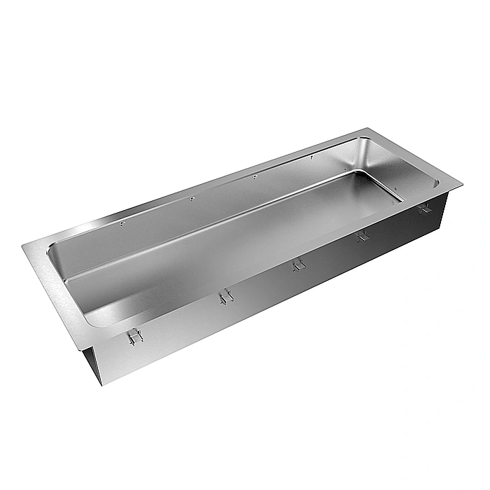 Drop-in<br>Bagnomaria da incasso, ad acqua, con una vasca per 5 bacinelle GN