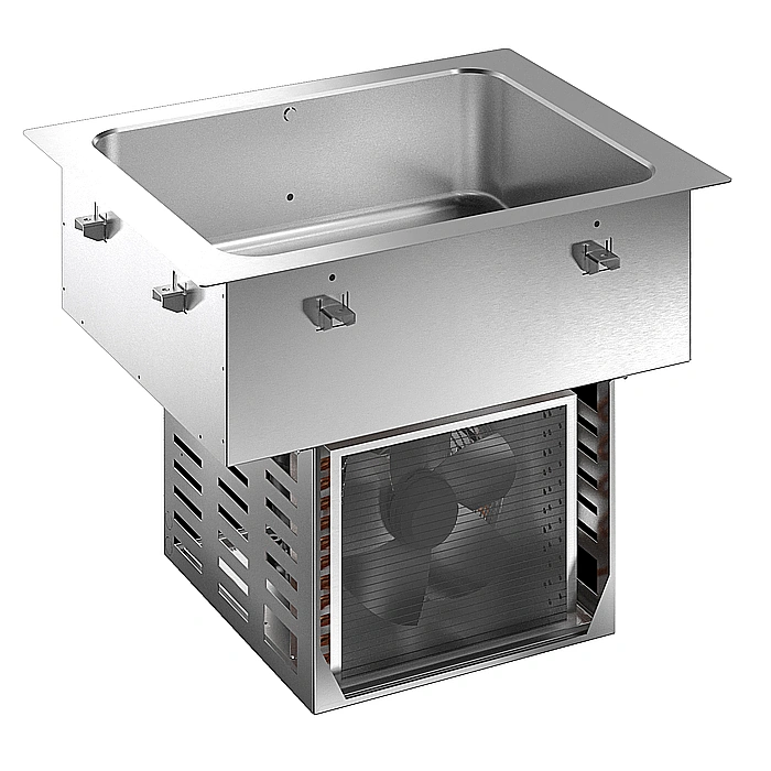 Drop-in<br>Vasca refrigerata da incasso statica per 2 bacinelle GN