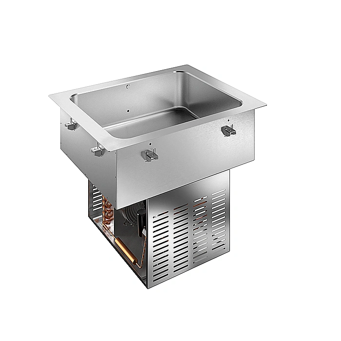 Drop-in<br>Vasca refrigerata da incasso statica per 2 bacinelle GN