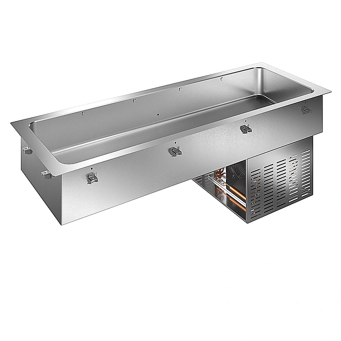 Drop-in<br>Vasca refrigerata da incasso statica per 5 bacinelle GN)