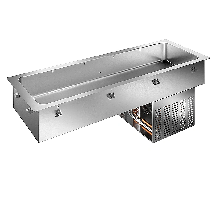 Drop-in<br>Vasca refrigerata da incasso statica per 5 bacinelle GN