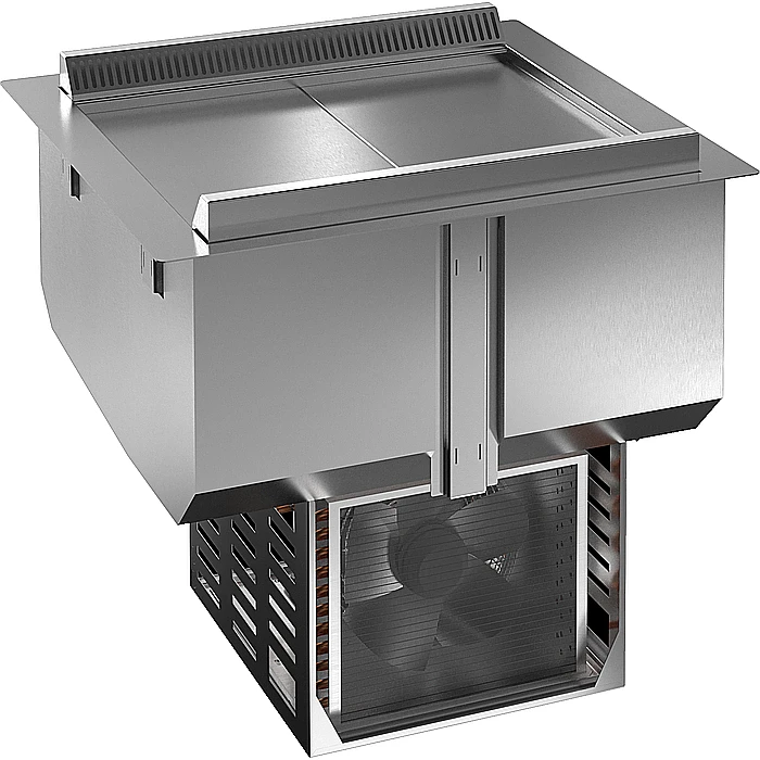 Drop-in<br>Vasca refrigerata da incasso ventilata per 2 bacinelle GN