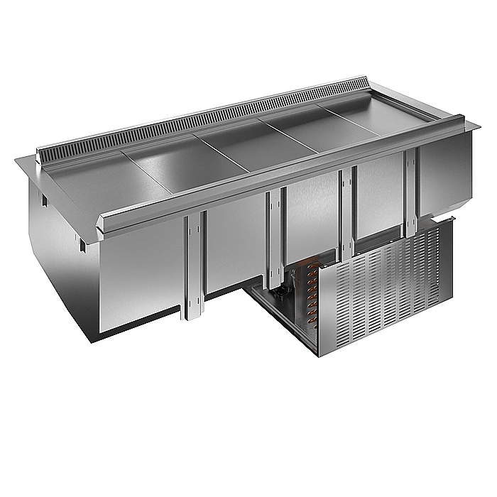 Drop-in<br>Vasca refrigerata da incasso ventilata per 5 bacinelle GN