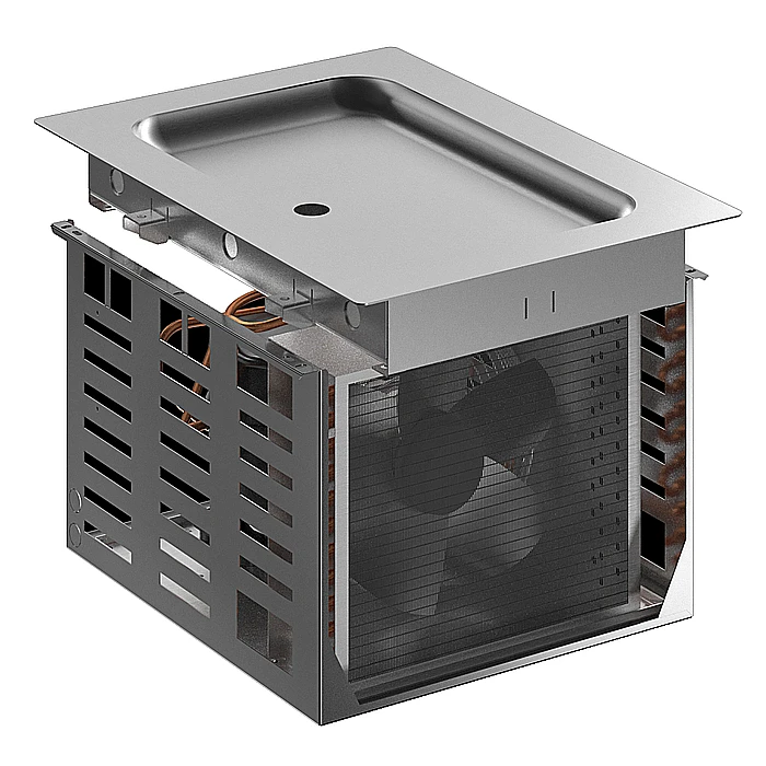 Drop-in<br>Piano refrigerato da incasso in acciaio inox per 1 bacinella GN