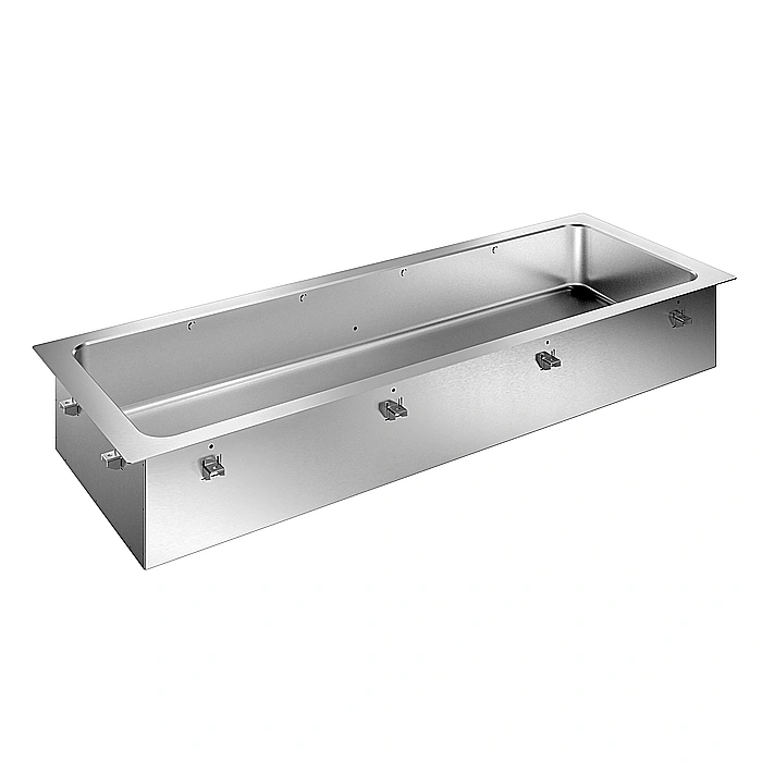 Drop-in<br>Vasca refrigerata da incasso statica per 5 bacinelle GN, predisposta per gruppo remoto