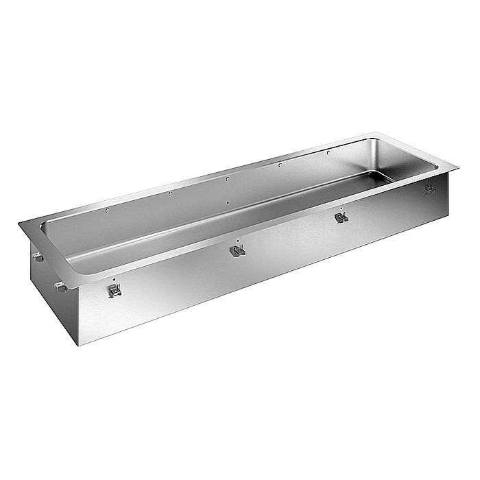 Drop-in<br>Vasca refrigerata da incasso statica per 6 bacinelle GN, predisposta per gruppo remoto