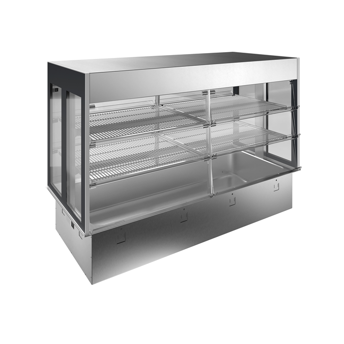 Drop-in<br>Vasca refrigerata da incasso con vetrina refrigerata, compatta, 4 GN, gruppo remoto