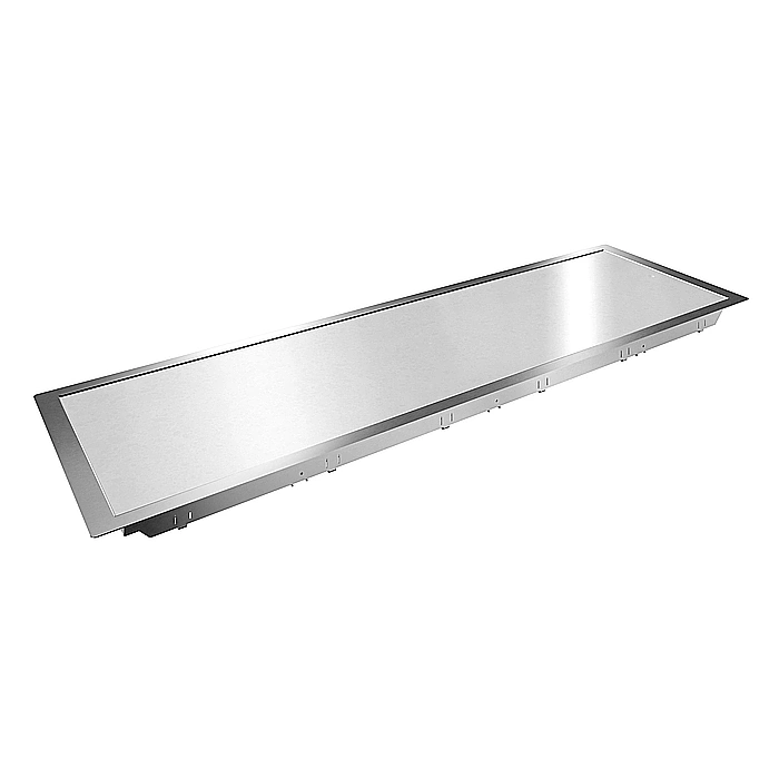 Drop-in<br>Piano refrigerato al quarzo da incasso per 6 bacinelle GN, predisposto per gruppo remoto