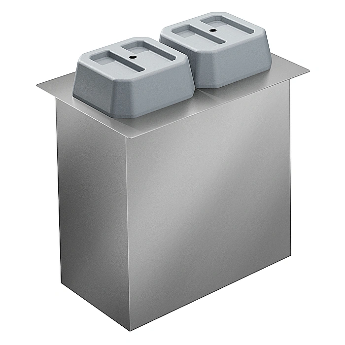 Drop-in<br>Sollevatore piatti da incasso riscaldato con 2 cilindri - diametro piatti 180-240 mm