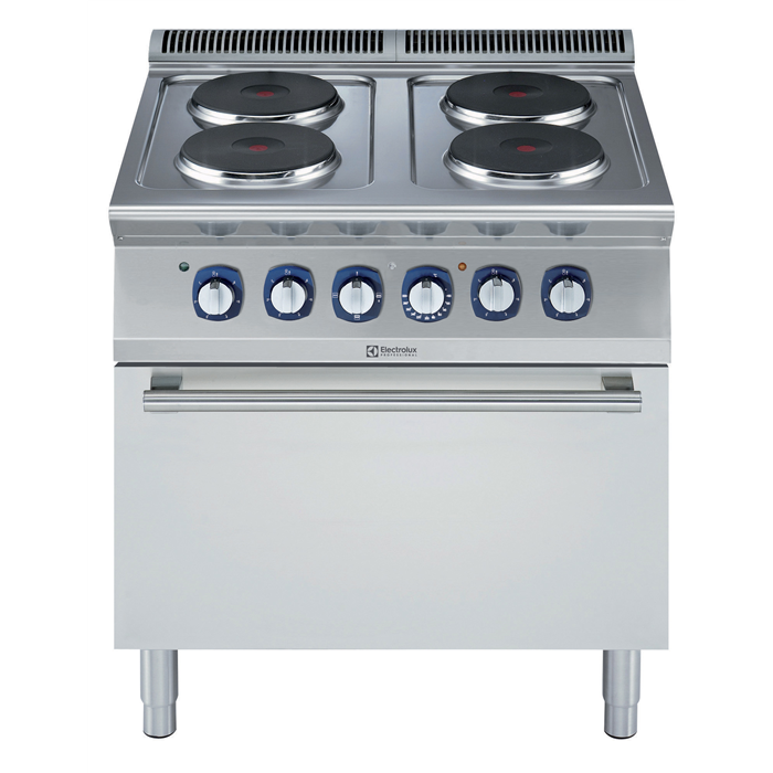 Gamma cottura modulare<br>700XP Cucina elettrica 4 piastre su forno elettrico