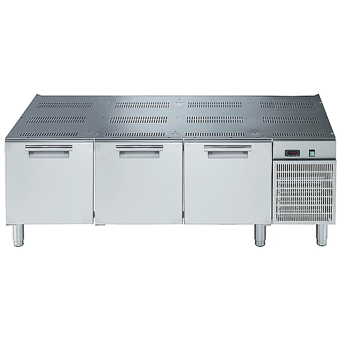 Gamma cottura modulare<br>Base refrigerata con 3 cassetti GN 1/1, -2+10°C, da 1600 mm, 60 Hz, gas R290