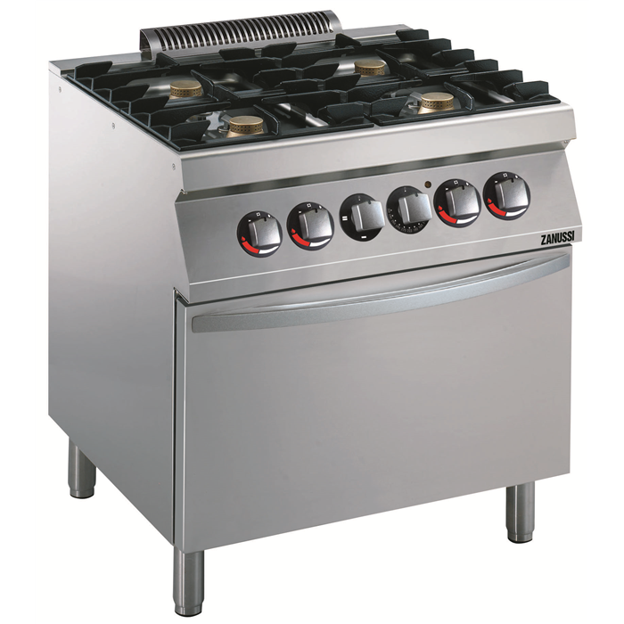 Gamma cottura modulare<br>EVO700 Cucina a gas 4 fuochi su forno elettrico