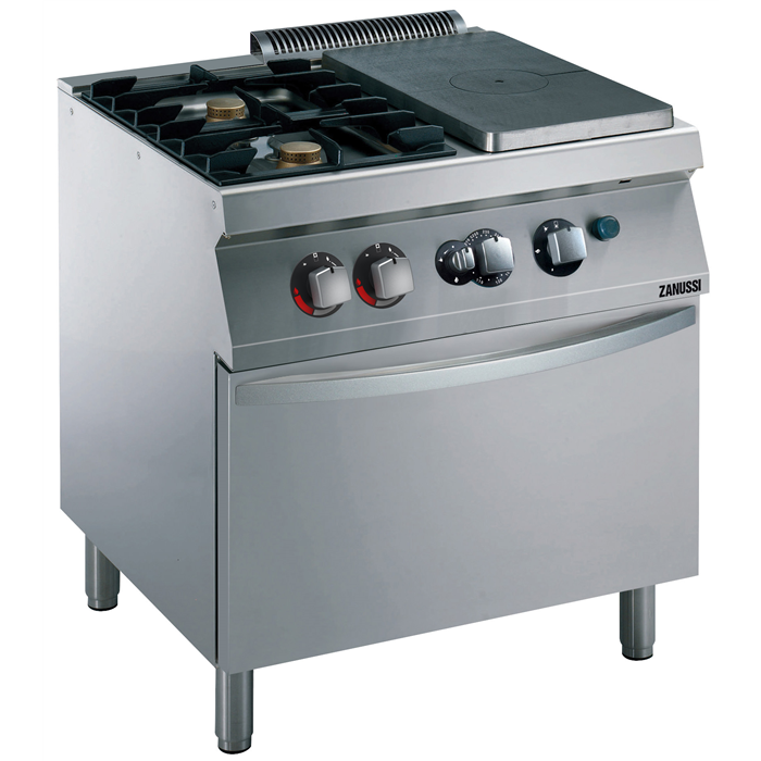 Modular Cooking Range Line<br>EVO700 Gas Solid Top on Gas Oven with 2 Burners