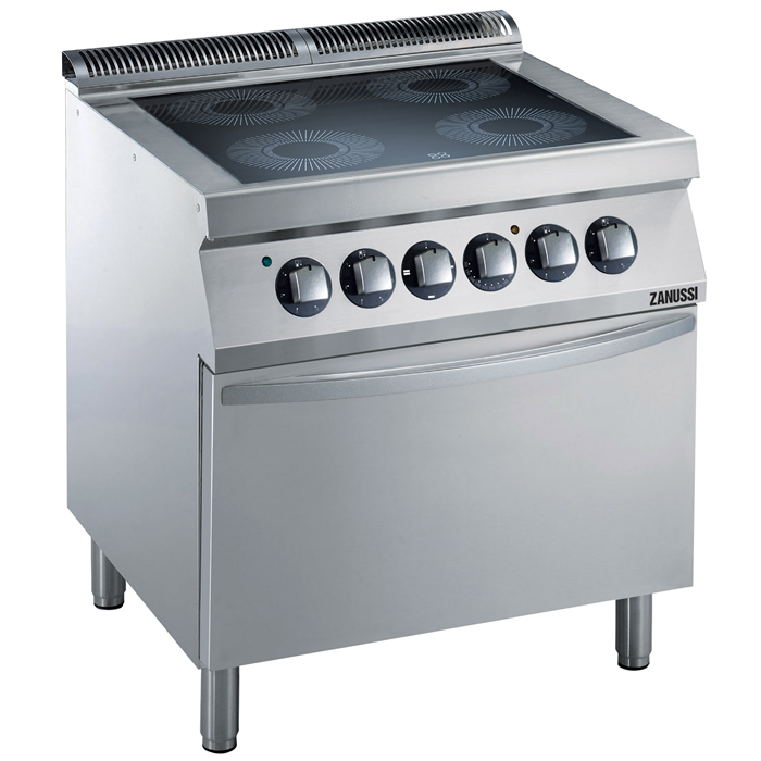 Modular Cooking Range Line<br>EVO700 4-Zone Electric Infrared Cooking Top Range on Electric Oven