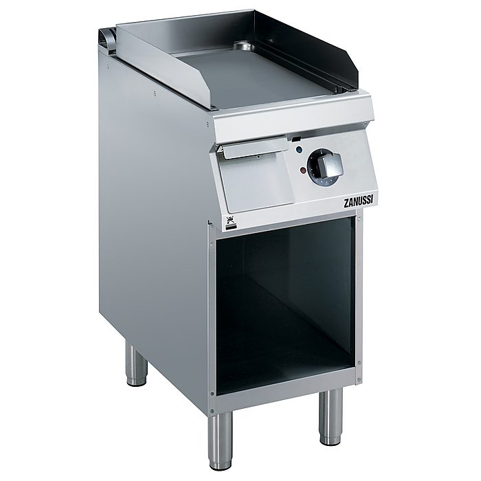 Modular Cooking Range Line<br>EVO700 Half Module Electric Fry Top, Smooth Polished Chrome Plate with Open base