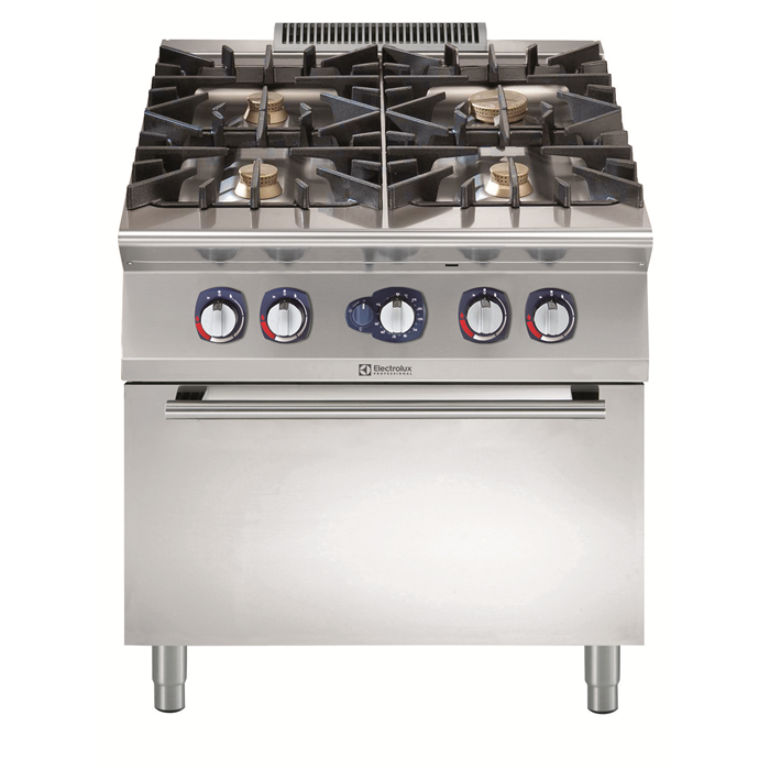 Gamma cottura modulare<br>900XP Cucina a gas 4 fuochi su forno a gas