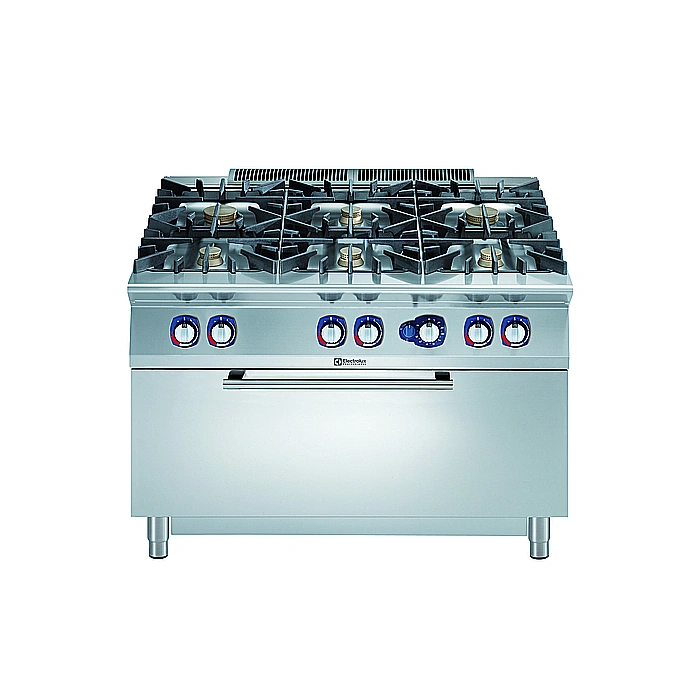 Gamma cottura modulare<br>900XP Cucina a gas 6 fuochi su forno a gas