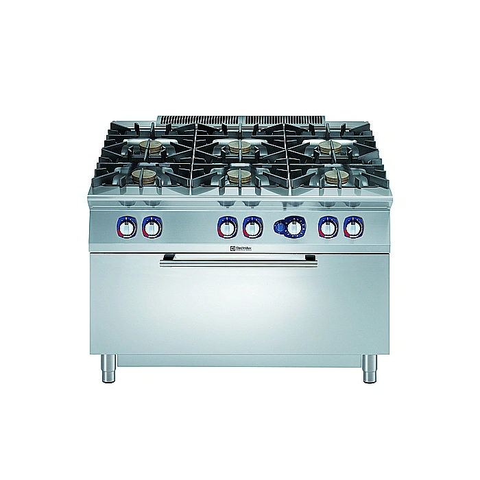Gamma cottura modulare<br>900XP Cucina a gas 6 fuochi su forno grande a gas