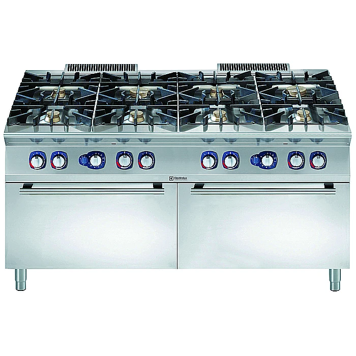 Gamma cottura modulare<br>900XP Cucina a gas 8 fuochi su 2 forni a gas