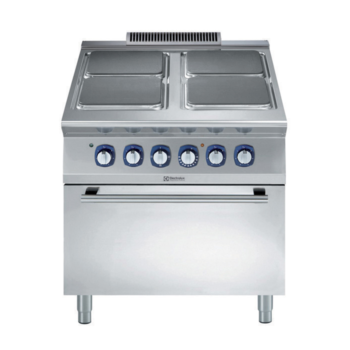 Gamma cottura modulare<br>900XP Cucina elettrica 4 piastre quadre su forno elettrico