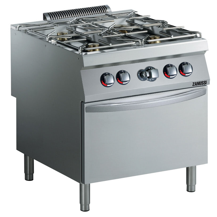 Gamma cottura modulare<br>EVO900 Cucina a gas 4 fuochi - 6kw - su forno a gas