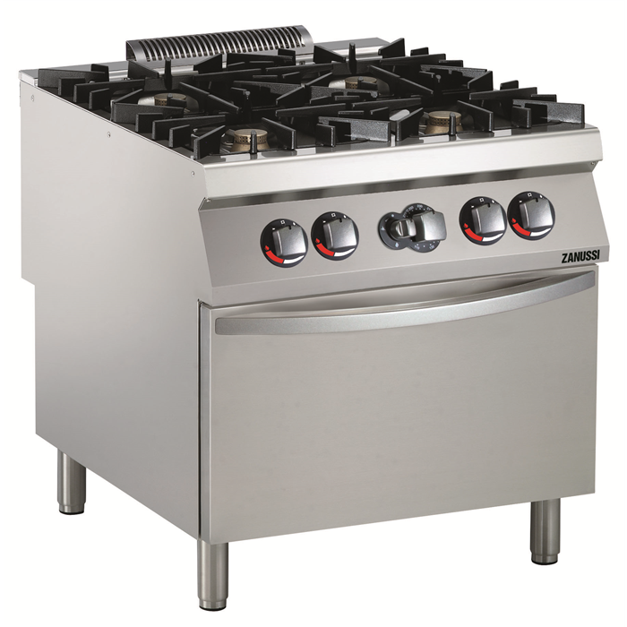 Modular Cooking Range Line<br>EVO900 4-Burner Gas Range on Gas Oven