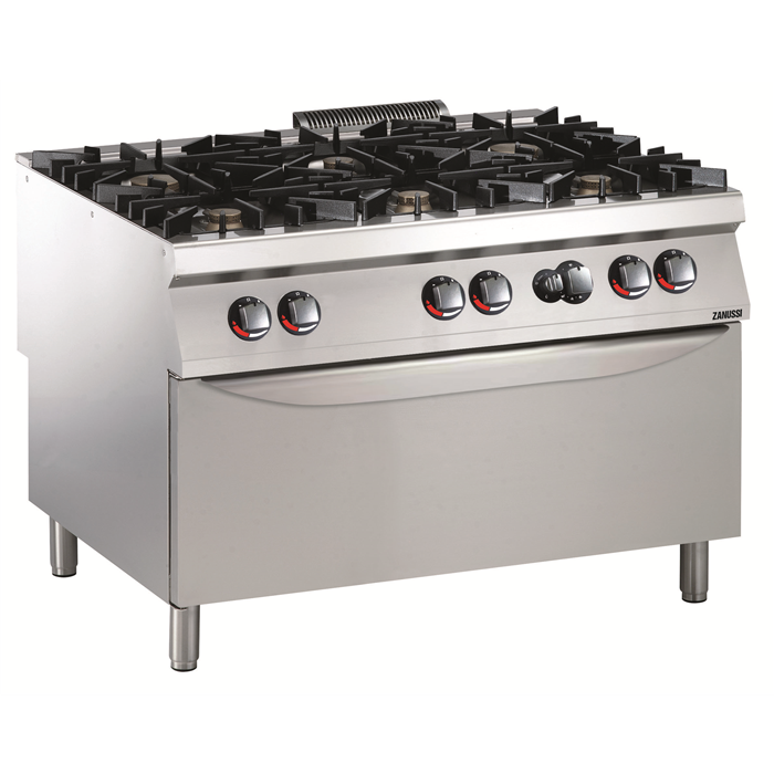 Modular Cooking Range Line<br>EVO900 6-Burner Gas Range on Large Gas Oven