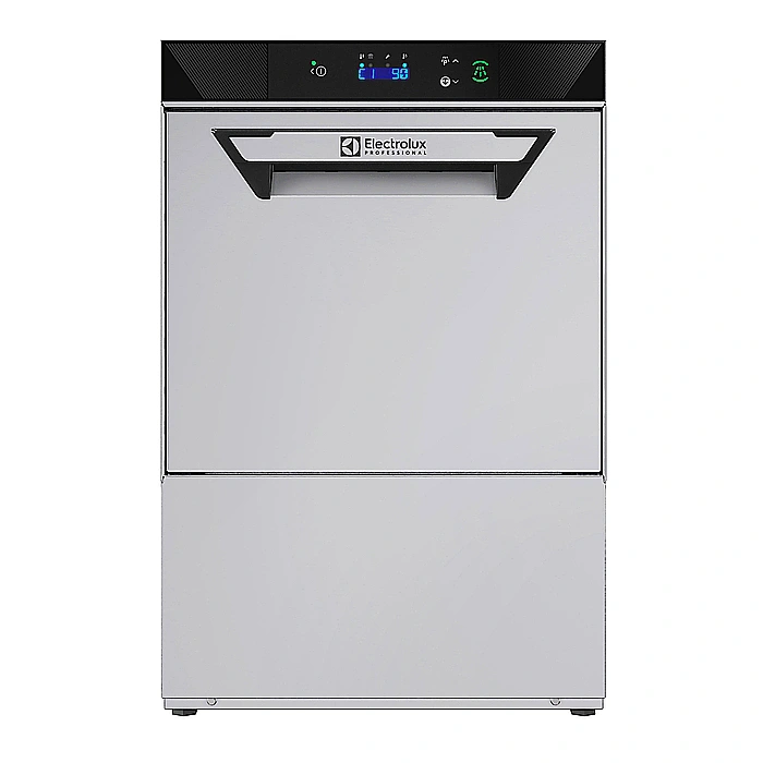 Lavaggio Stoviglie<br>Lavatazzine/bicchieri, (S), elettronica, parete singola con boiler a pressione, dosatore brillantante, 40 cesti/ora (cesto 400x400mm), monofase