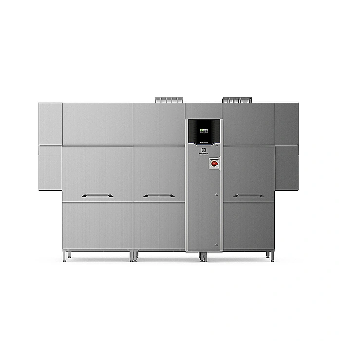 Lavaggio Stoviglie<br>Lavastoviglie a cesto trascinato green&clean, 250 cesti/ora, sinistra > destra, pompa di calore