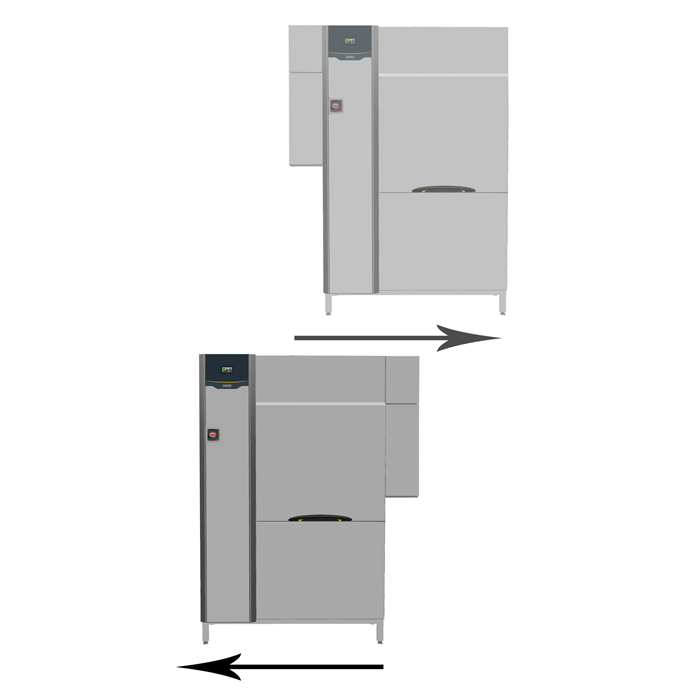 Lavaggio Stoviglie<br>Lavastoviglie cesto trascinato Compact Dual da 150 cesti/ora, elettrica, touch screen