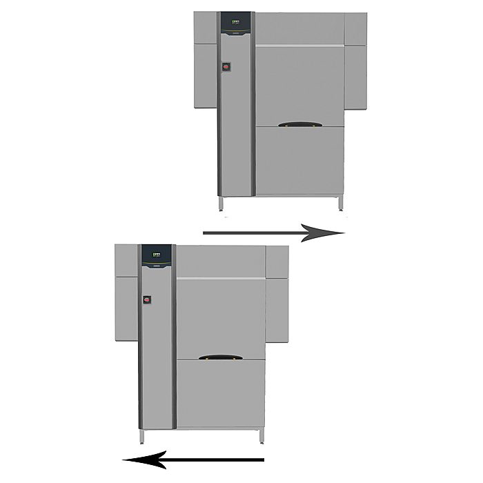 Lavaggio Stoviglie<br>Lavastoviglie cesto trascinato Compact Dual, dispositivo per il risparmio energetico, 150 rack/ora, reversibile, elettrico, 50 Hz