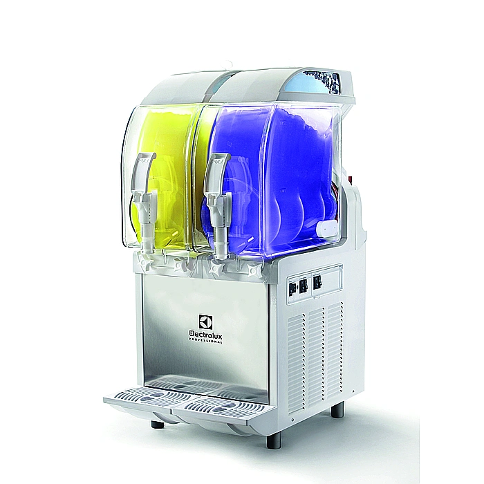 Slush, cold creams & mjukglass<br>Behållare för slush, med 2 isolerade 11-liters behållare, mekanisk styrning