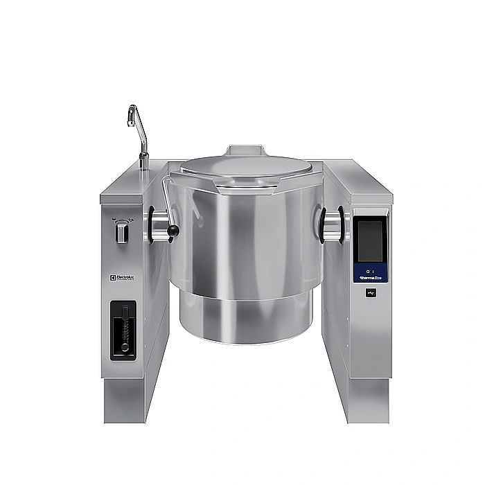 <br>Pentola elettrica basculante 60 lt. (h), carico automatico acqua calda/fredda con rubinetto, doccetta, kit di chiusura posteriore