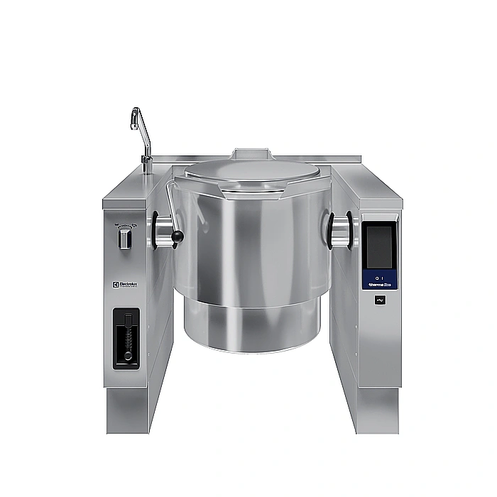 <br>Pentola elettrica basculante 60 lt. (h), carico automatico acqua calda/fredda con rubinetto, doccetta, kit di chiusura posteriore