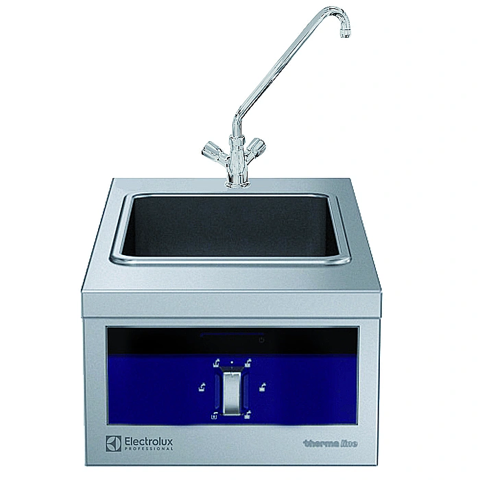 Gamma cottura modulare<br>thermaline 80 - Bagnomaria elettrico top, rubinetto posteriore, GN 1/1, 1 lato operatore