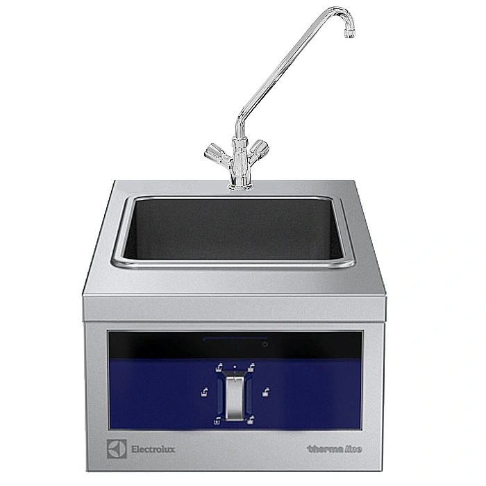 Gamma cottura modulare<br>thermaline 80 - Bagnomaria elettrico top, rubinetto posteriore, GN 1/1, 1 lato operatore