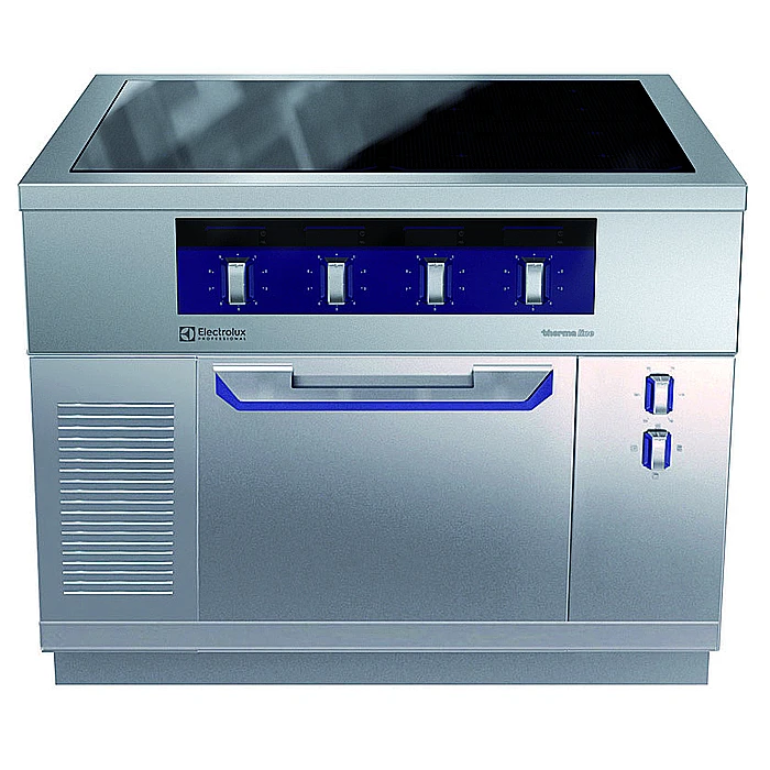 Gamma cottura modulare<br>Piano ad induzione, 4 zone, su forno statico passante - 2 lati operatore