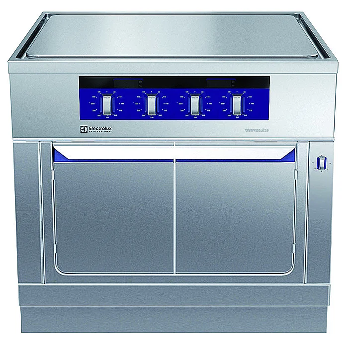 Gamma cottura modulare<br>Piastra elettrica Free-cooking (cottura diretta/indiretta) su armadio caldo - 1 lato operatore
