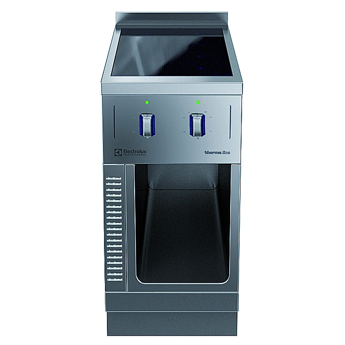 Gamma cottura modulare<br>thermaline 85 - Induzione 2 zone ampia superficie su base aperta 1 lato operatore, alzatina (H2)