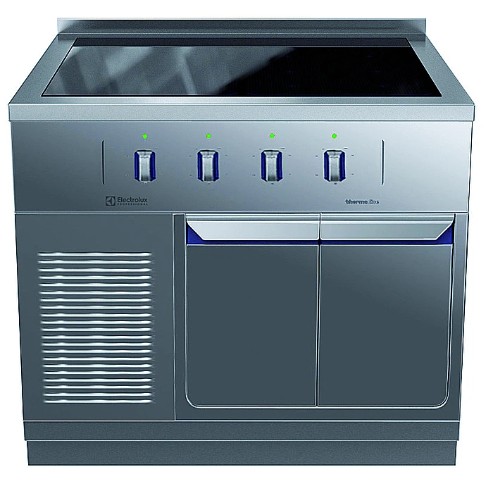 Gamma cottura modulare<br>thermaline 85 - Induzione 4 zone ampia superficie su base arm. 1 lato operatore, alzatina (H2)