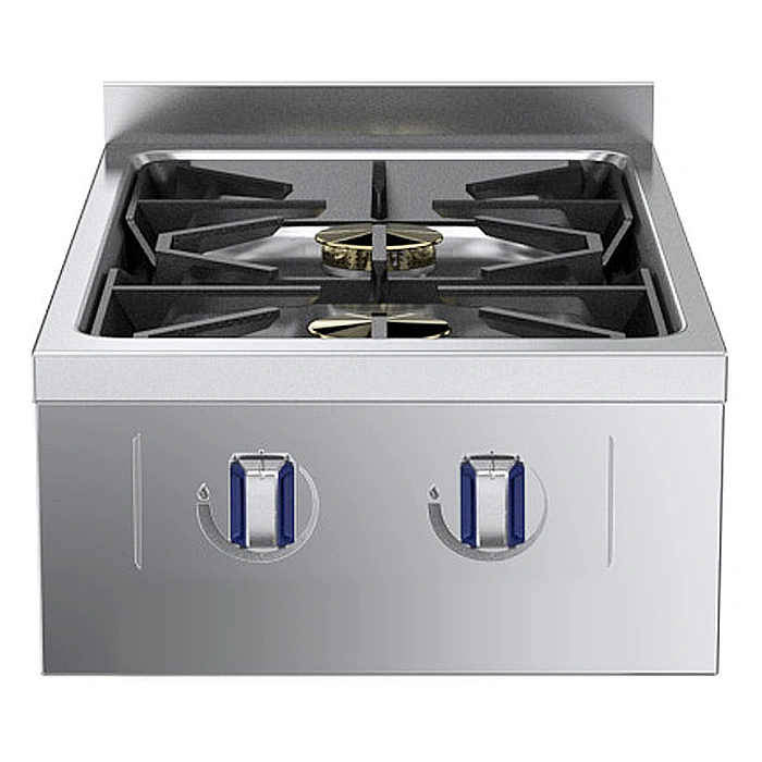 Gamma cottura modulare<br>thermaline 85 - 2 Fuochi top, 1 lato operatore, alzatina