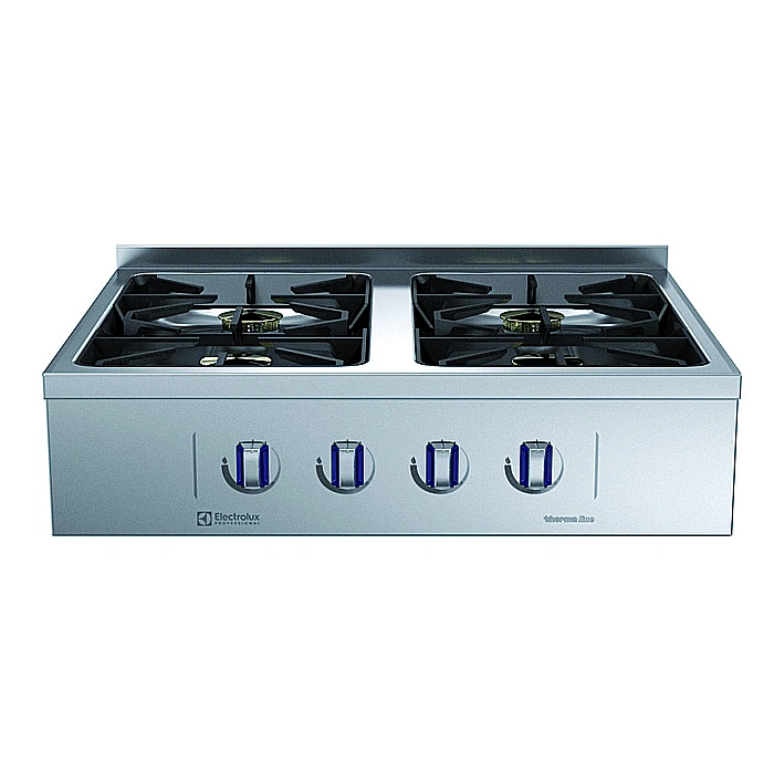 Gamma cottura modulare<br>thermaline 85 - 4 fuochi top, 1 lato operatore, alzatina