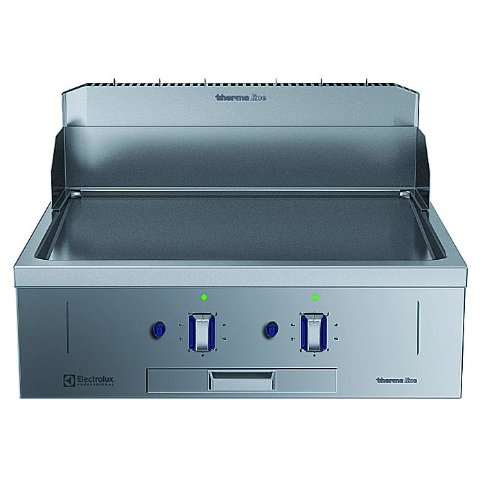 Gamma cottura modulare<br>thermaline 85 - Fry top a gas 1 modulo liscio, 1 lato operatore, alzatina