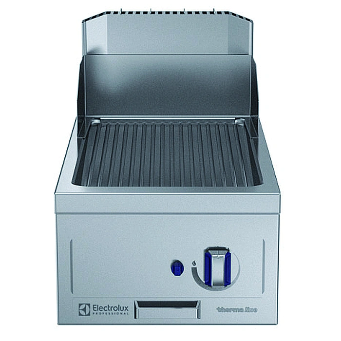 Gamma cottura modulare<br>thermaline 85 - Fry top a gas mezzo modulo, 1 lato operatore, alzatina
