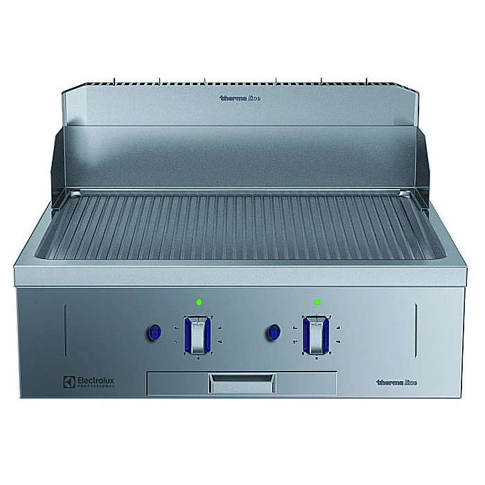 Gamma cottura modulare<br>thermaline 85 - Fry top a gas 1 modulo liscio, 1 lato operatore, alzatina