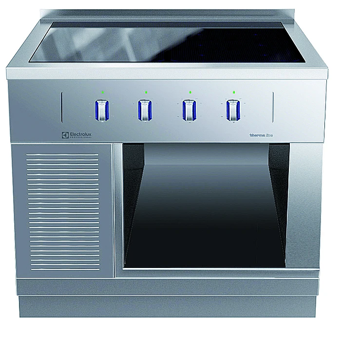 Gamma cottura modulare<br>thermaline 85 - Induzione 4 zone ampia superficie su base aperta 1 lato operatore, alzatina