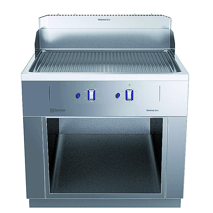 Gamma cottura modulare<br>thermaline 85 - Fry top a gas 1 modulo liscio, 1 lato operatore, alzatina